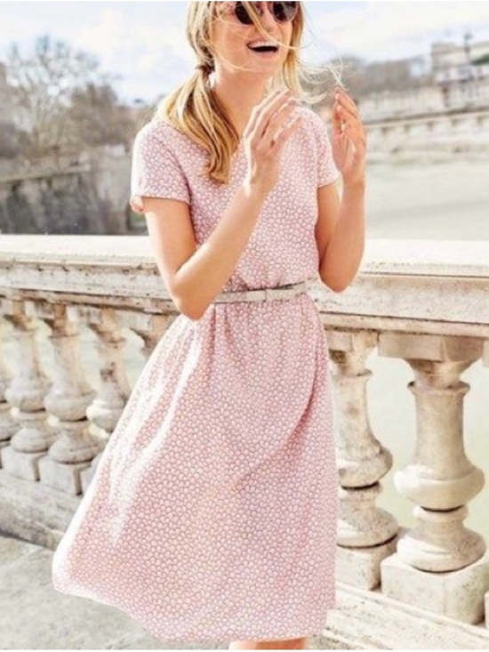 Boden Dresses & Skirts - Boden | Pink and White Alisa Dress | Size 6